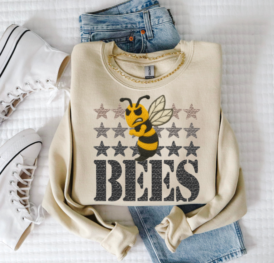 Bees Yarn Mascot (S&G) DTF transfer