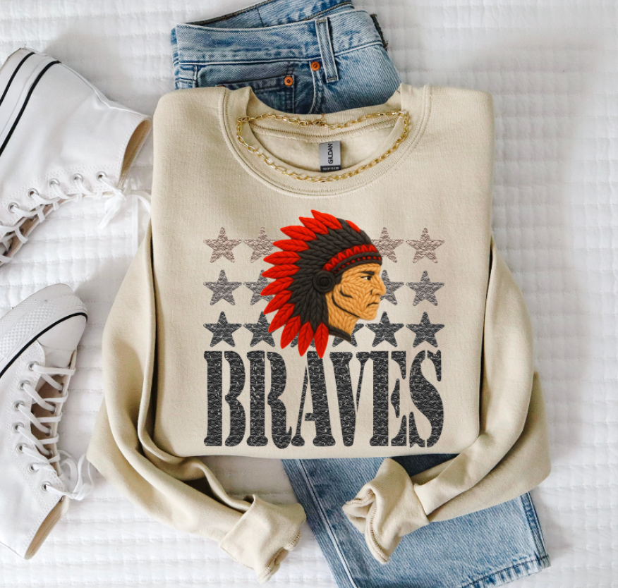 Braves Yarn Mascot (S&G) DTF transfer