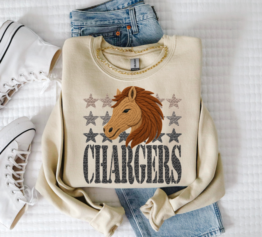 Chargers Yarn Mascot (S&G) DTF transfer