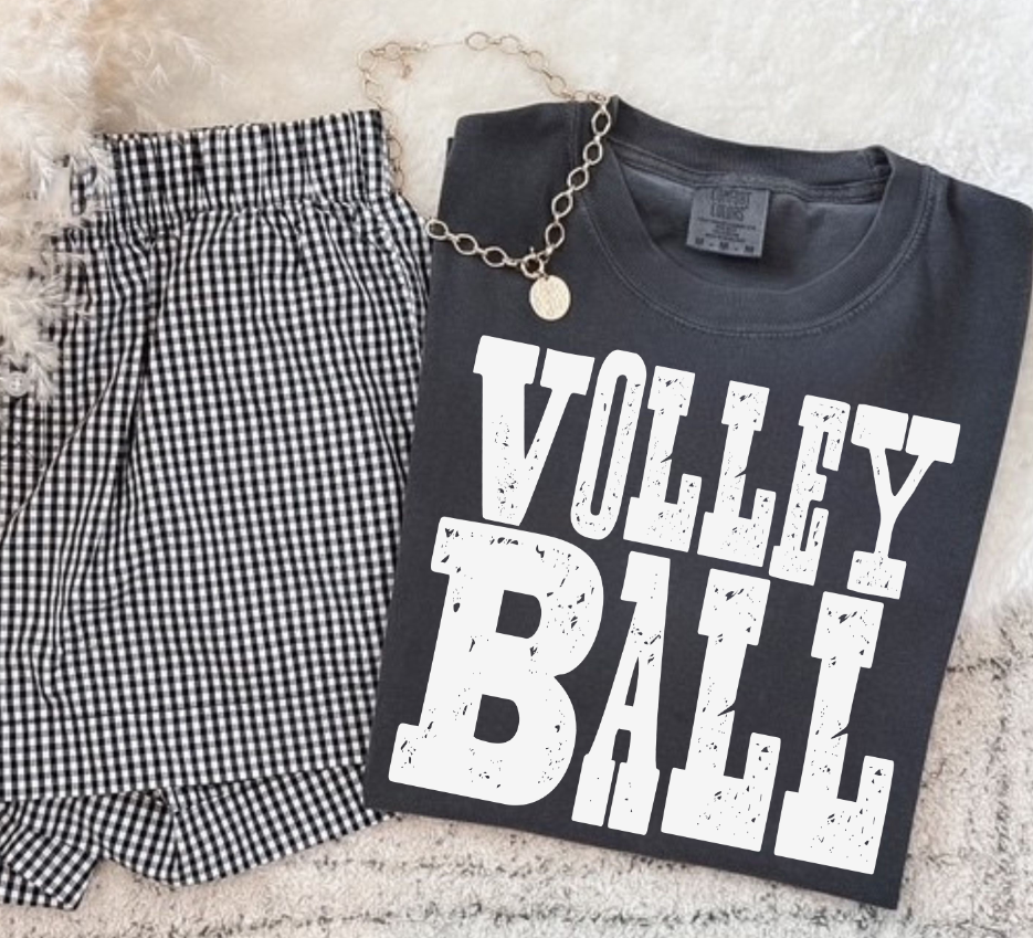 Volleyball white grunge (S&G) DTF Transfer