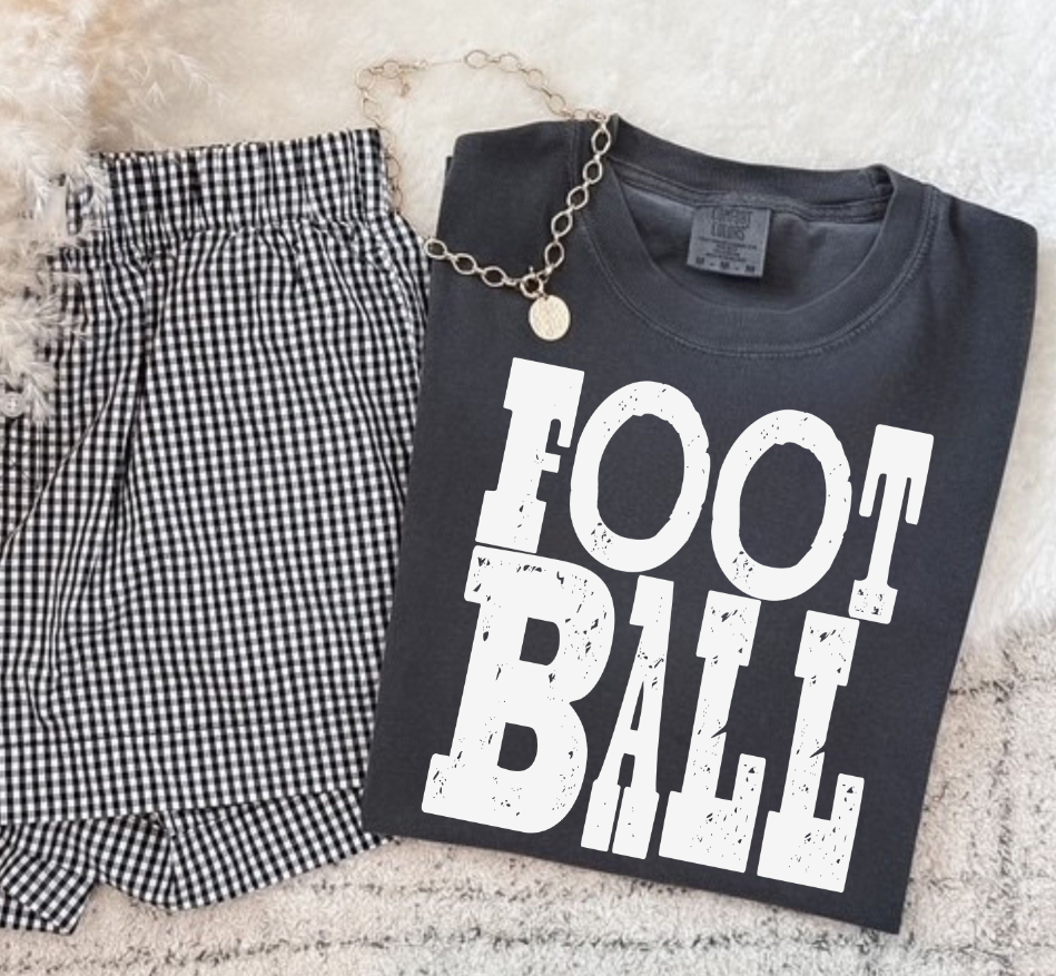 Football white grunge (S&G) DTF Transfer
