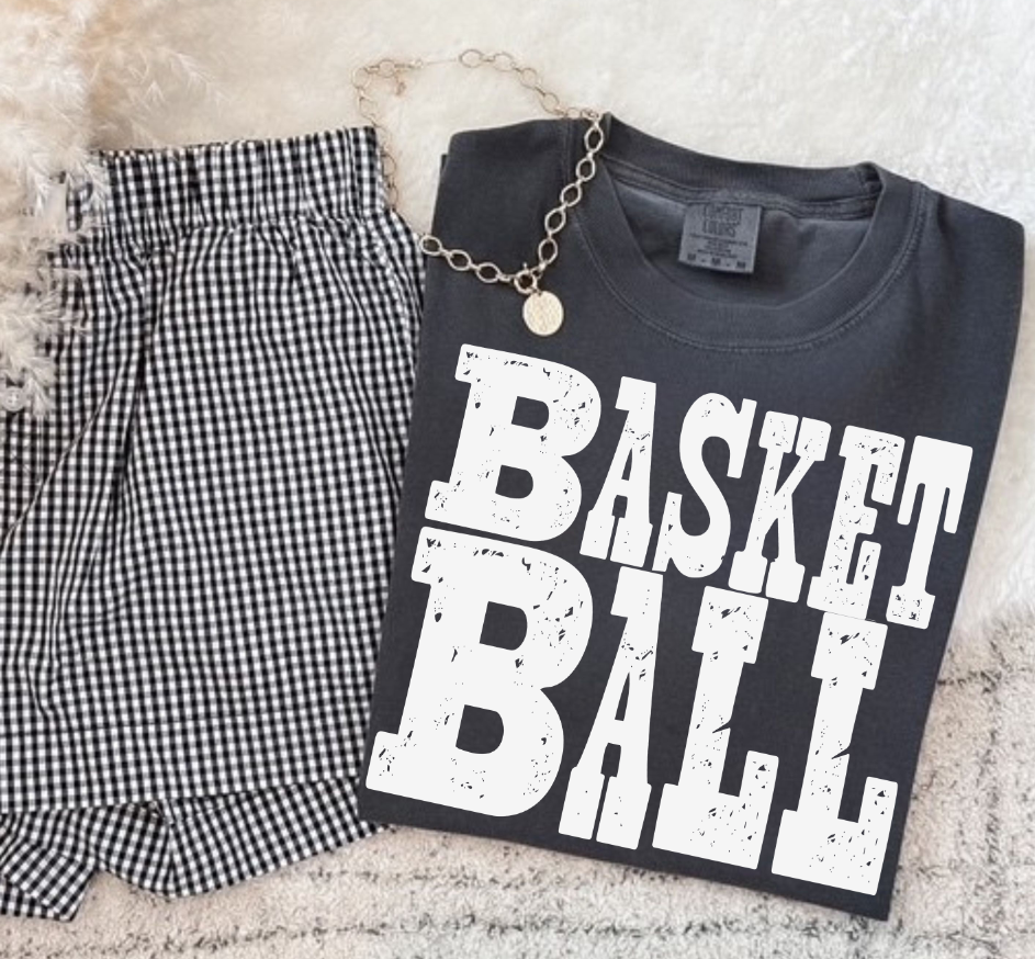 Basketball white grunge (S&G) DTF Transfer