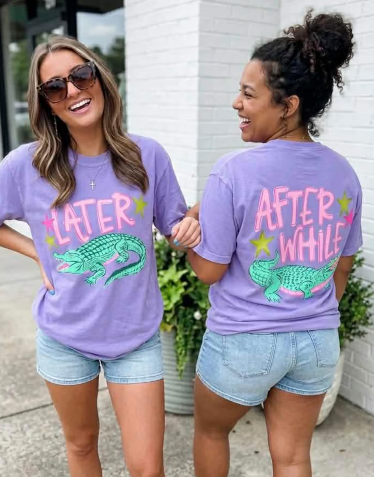 Later gator (FRONT ONLY) (pink) Sunday Special DTF transfer