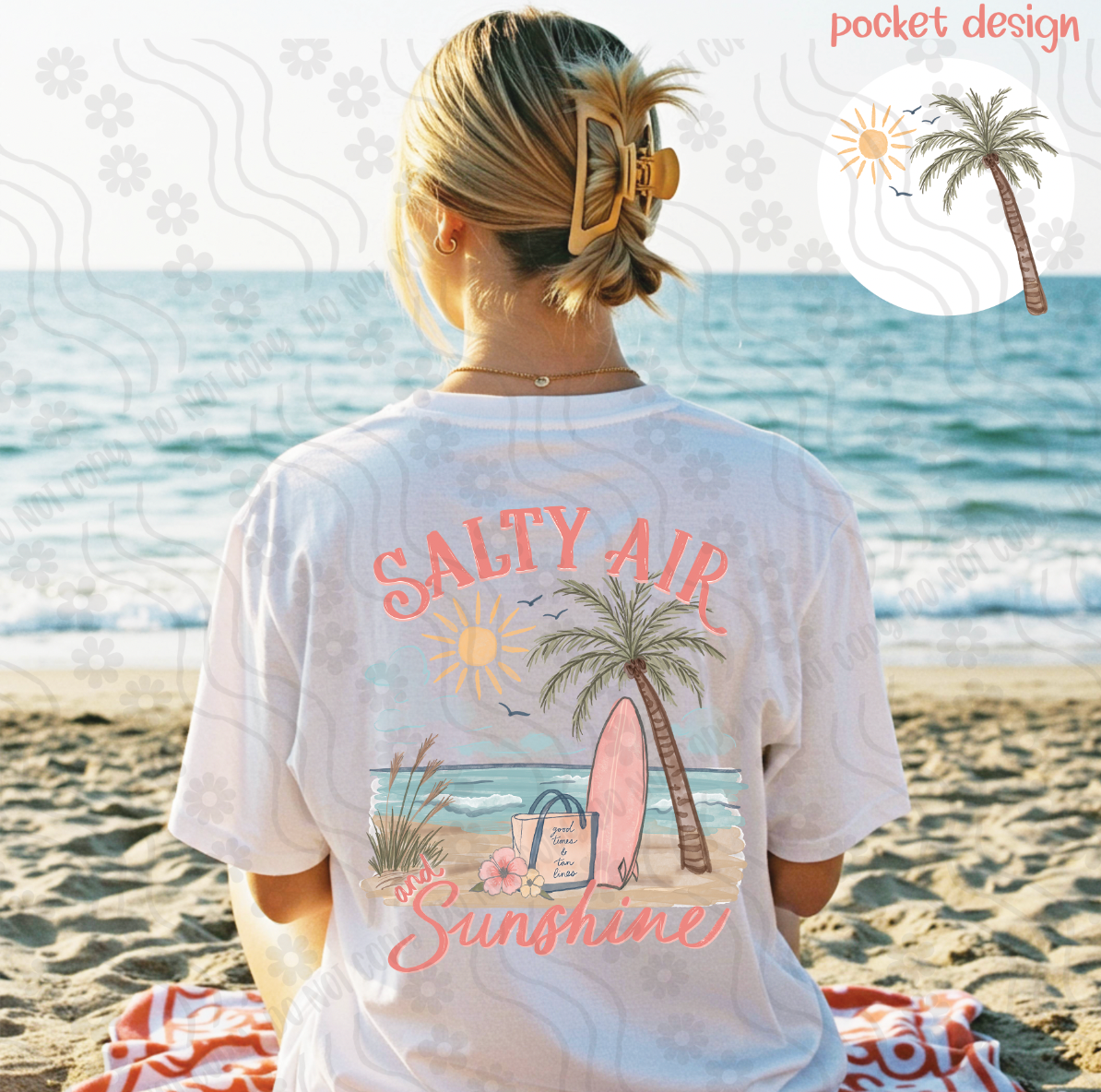 Salty air & sunshine (BACK ONLY) (Dyed) DTF Transfer