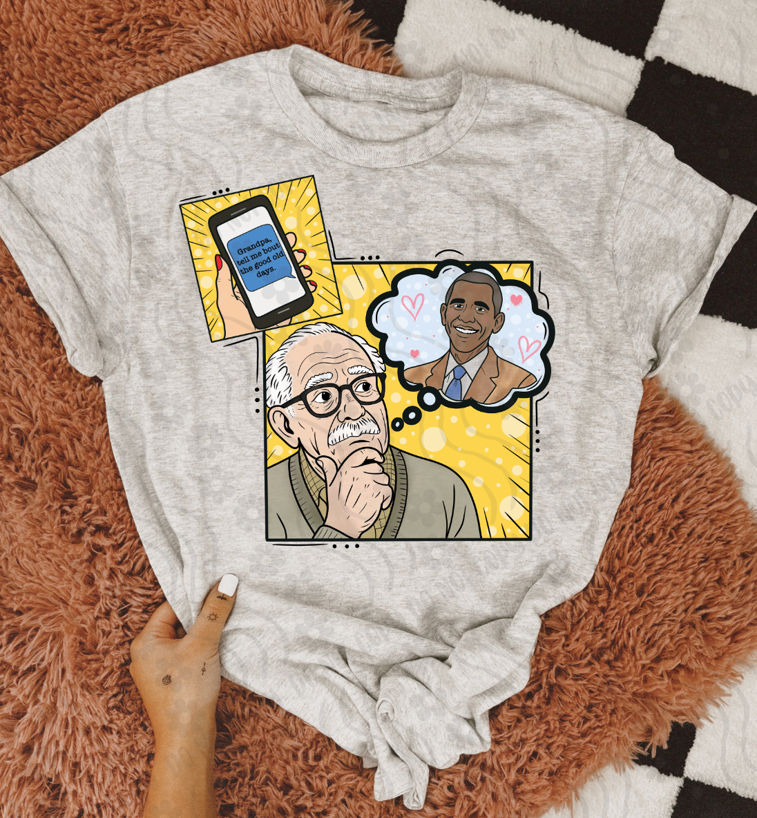 Grandpa tell me about the good ole days (Dyed) DTF Transfer