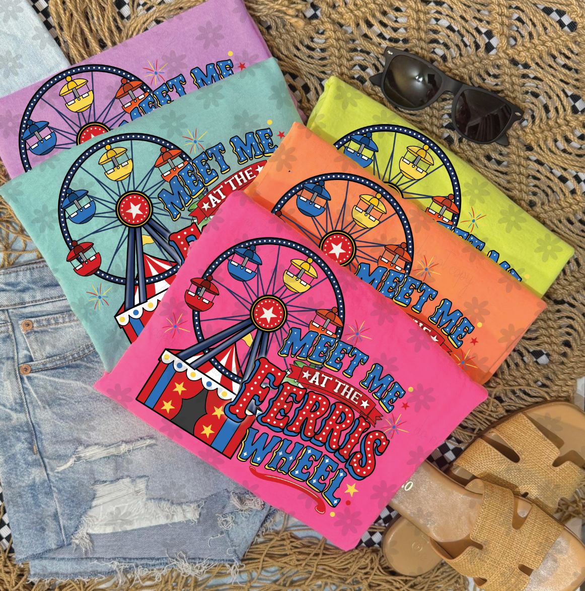 Meet me at the ferris wheel carnival (Dyed) DTF Transfer