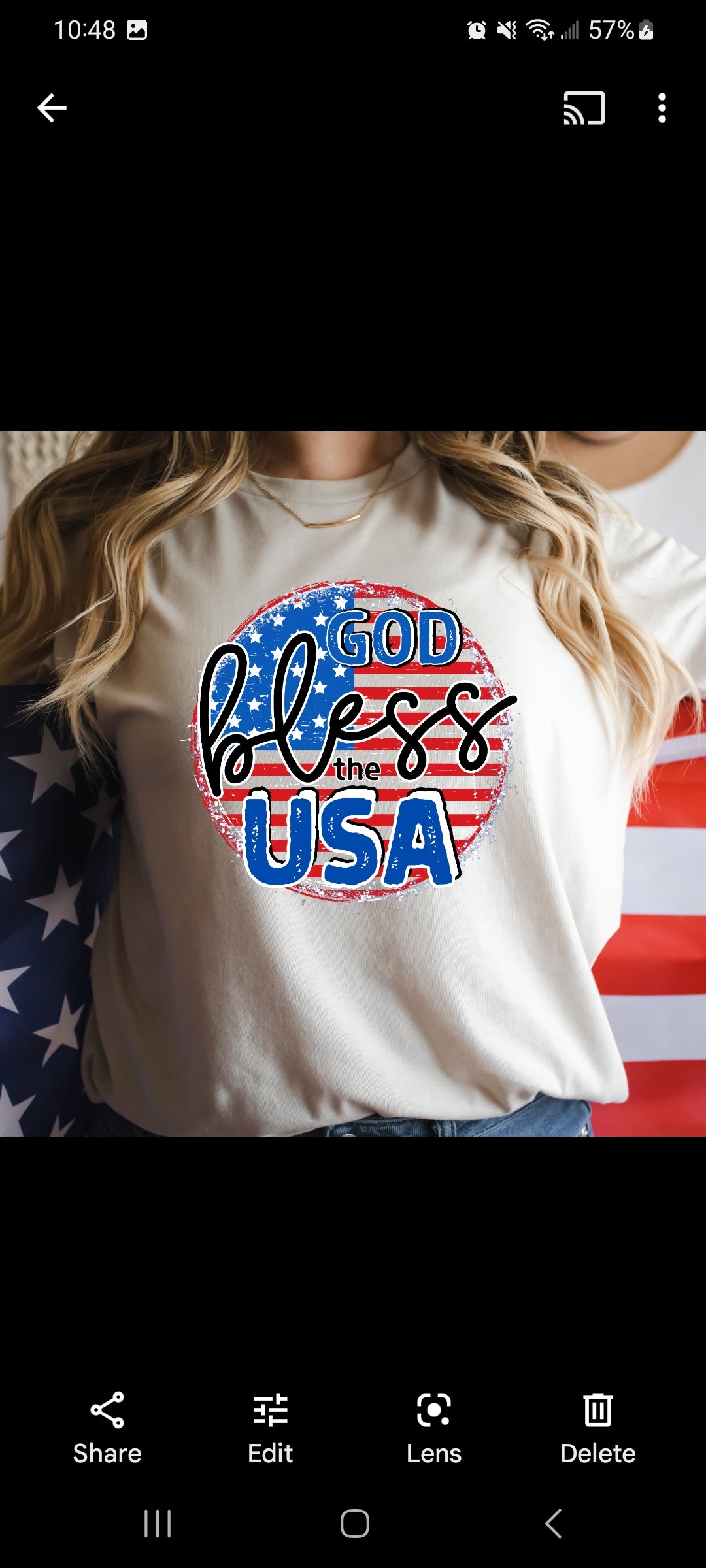 God bless the USA circle flag 5012 DTF TRANSFER