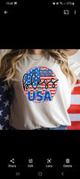 God bless the USA circle flag 5012 DTF TRANSFER