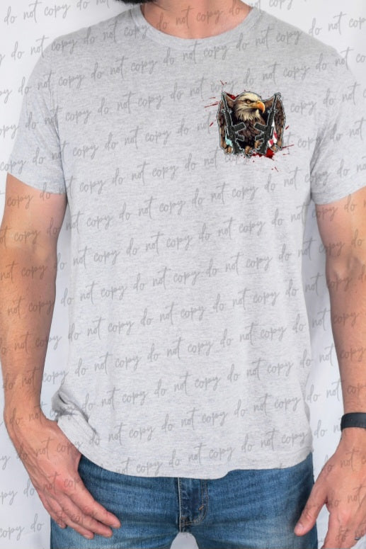 Small town eagle NO WORDS DTF TRANSFER