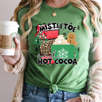 Mistletoe and Hot Cocoa (leopard cup) 2541 DTF TRANSFER