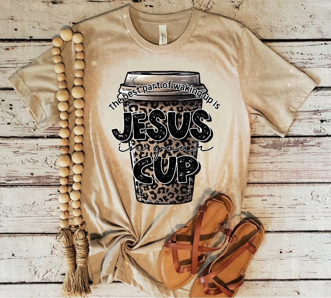 The best part of waking up is jesus in your cup 2715 DTF TRANSFER