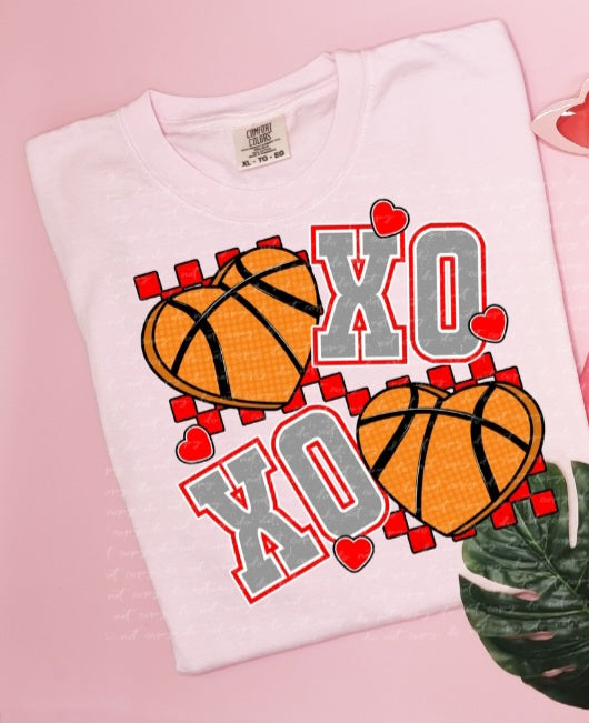 Xo basketball red 18954 DTF transfer