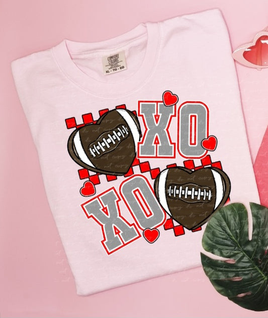 Xo football red 18953 DTF transfer