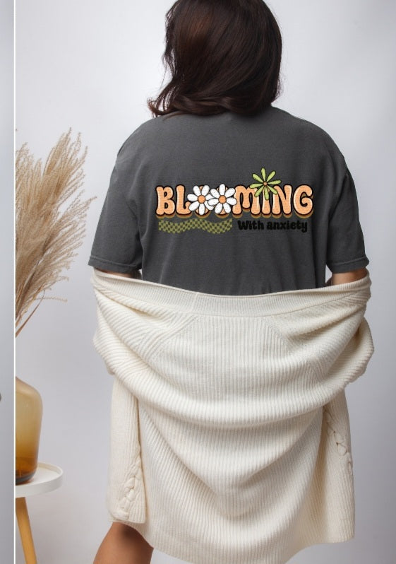 Blooming with anxiety 22682 DTF transfer
