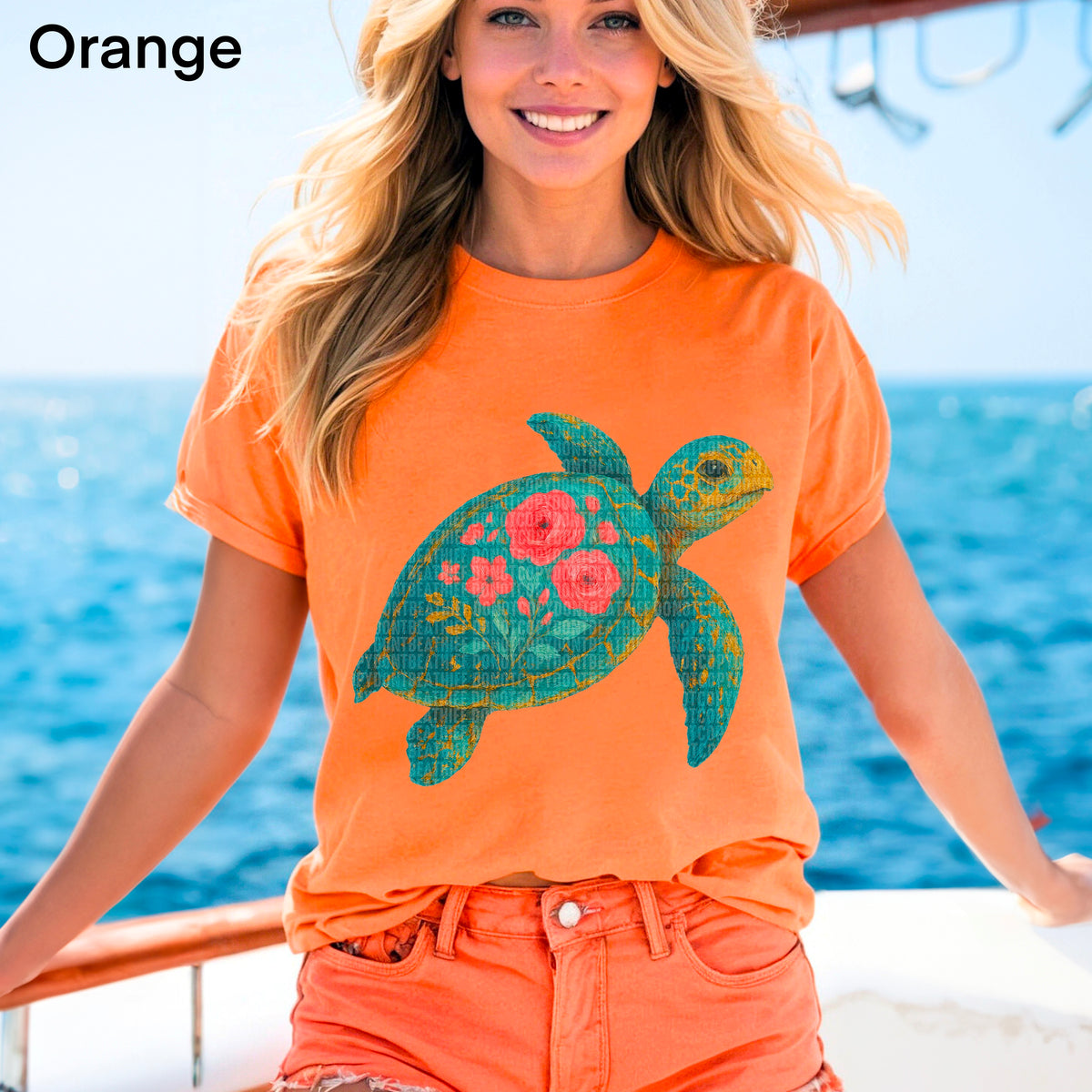 Floral Turtle (SDD) DTF transfer