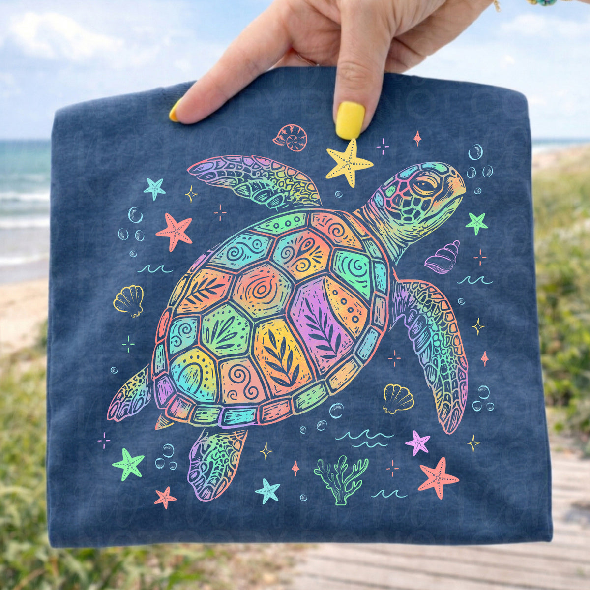 Floral sea turtle (UAC) Sunday Special DTF transfer