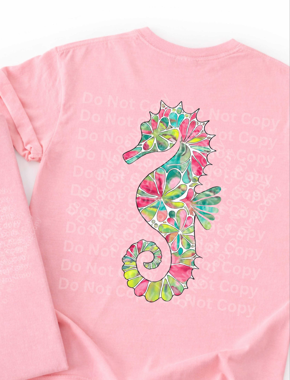 Floral sea horse (Irene) DTF Transfer