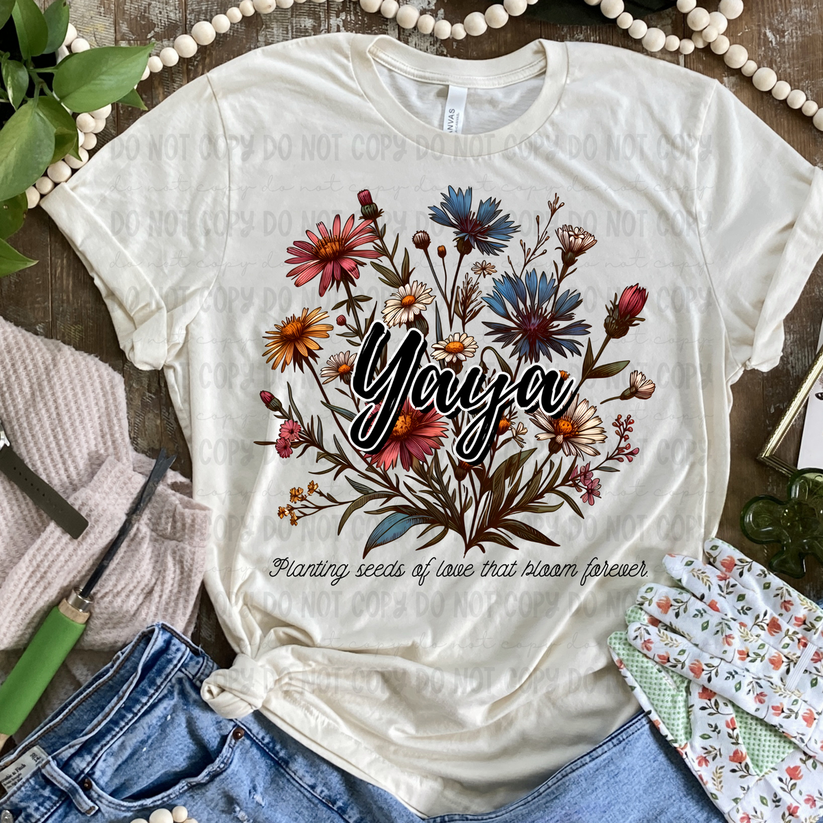 Planting seeds of love that bloom forever Yaya (Revel) DTF transfer