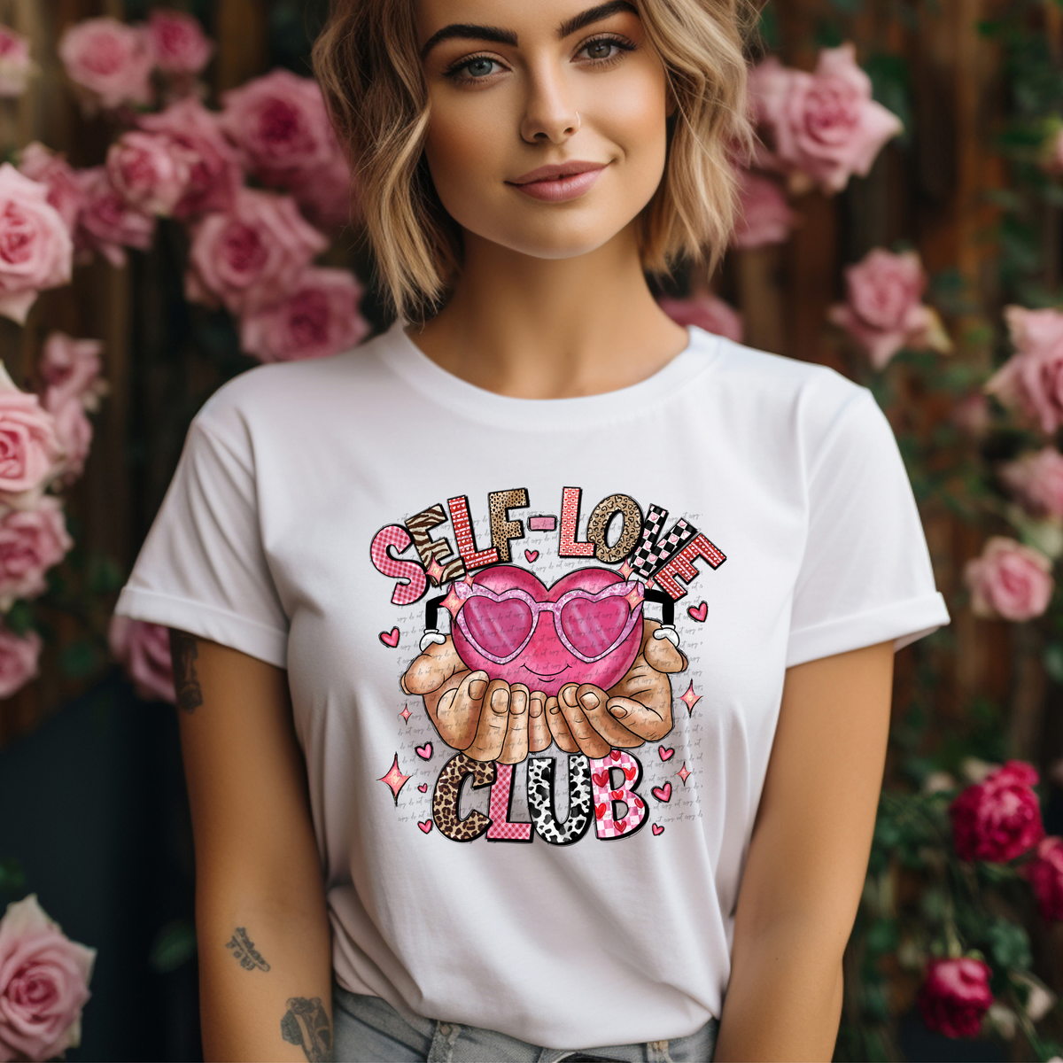 Self Love Club Smiley Heart 71620 DTF Transfer