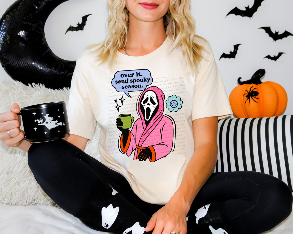Over It. Send Spooky Season 108847 DTF transfer