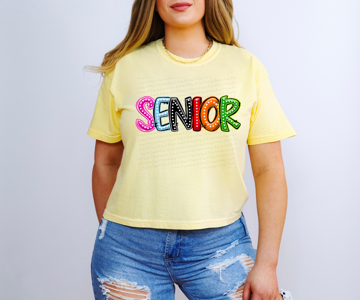 Senior Colorful Font 117843 DTF transfer