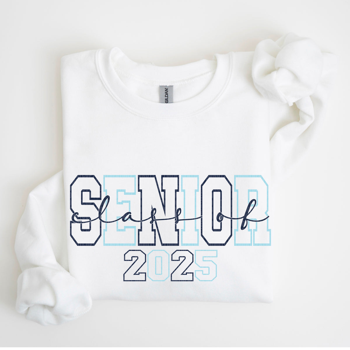 Senior Class Of 2025 Navy/Light Blue (SDD) DTF Transfer