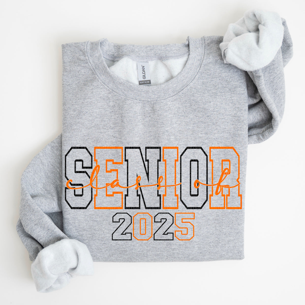 Senior Class Of 2025 Black/Orange (SDD) 72714 DTF Transfer