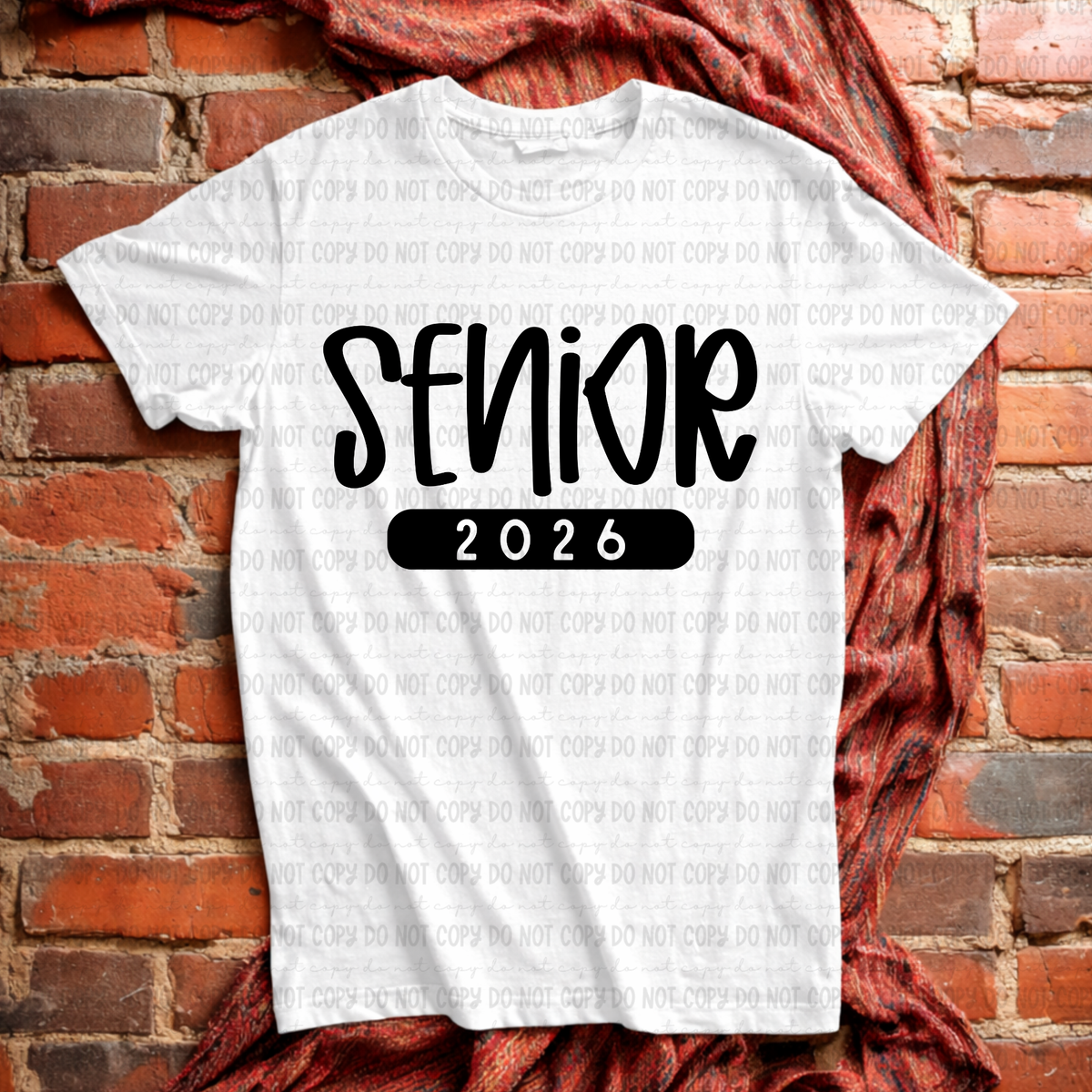Senior 2026 BLACK (Revel) DTF Transfer