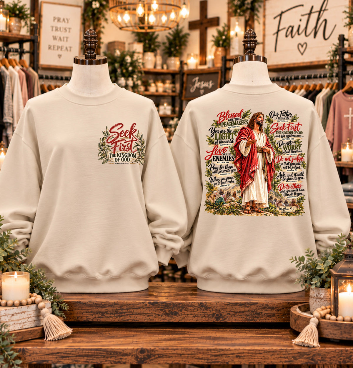 Seek first the kingdom of God (FRONT ONLY) (SDD) DTF Transfer