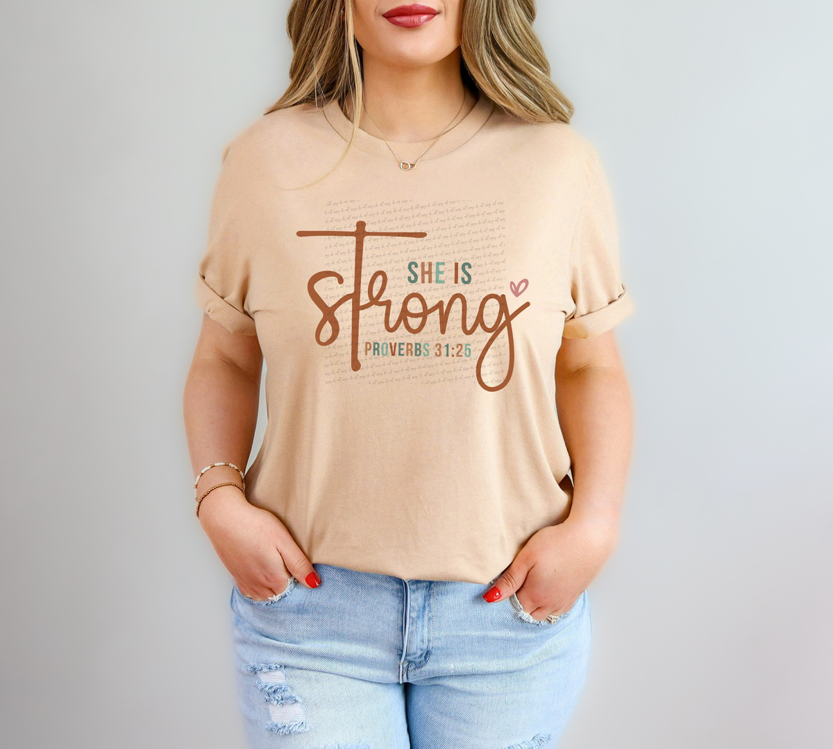 She Is Strong Proverbs 31:25 76189 DTF Transfer
