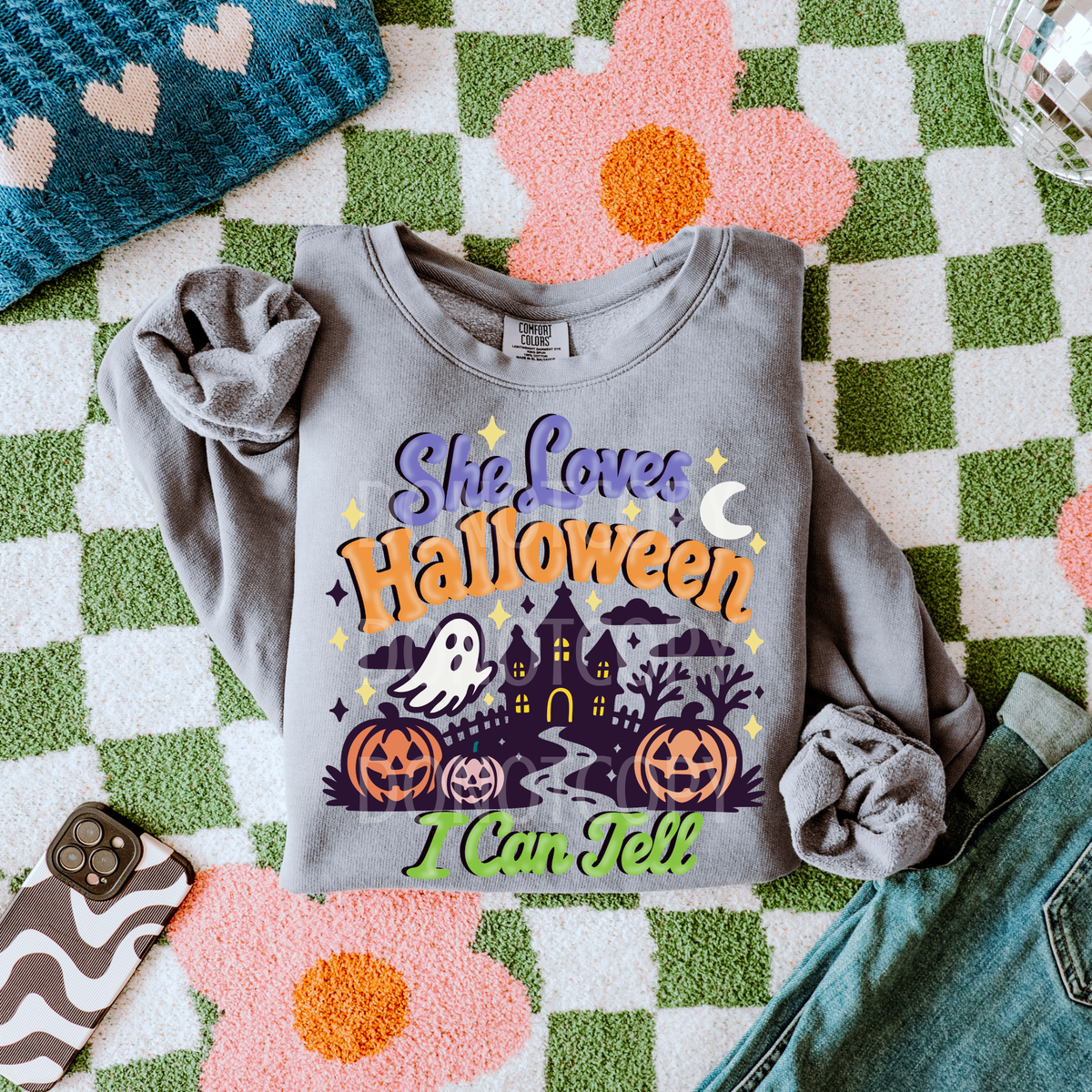 She loves Halloween I can tell (CSG) DTF Transfer