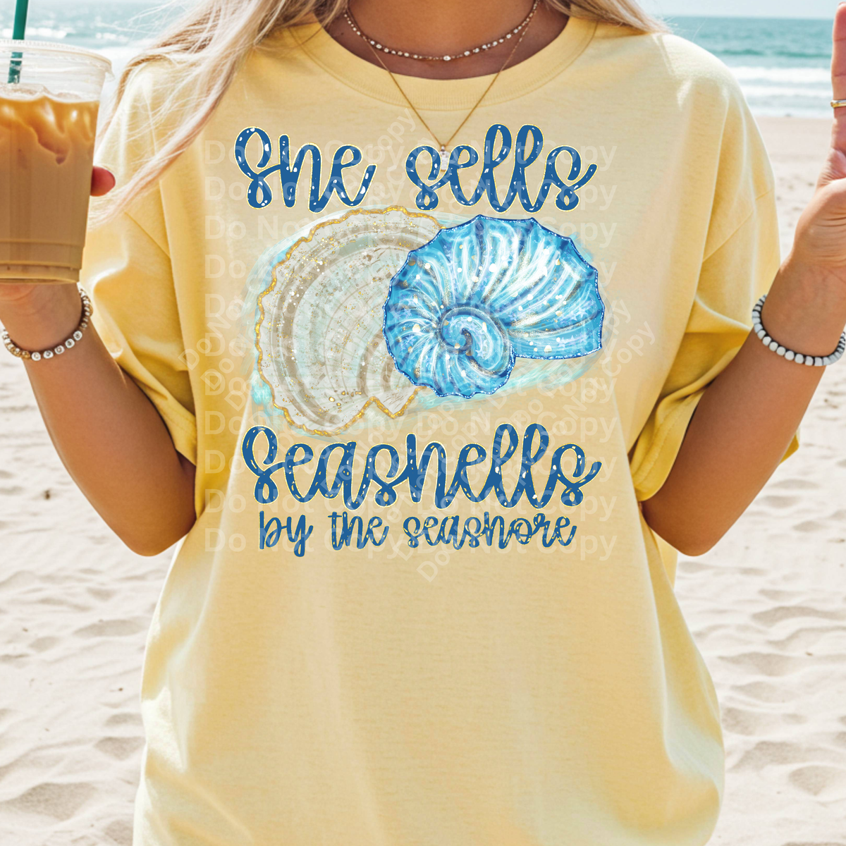 She sells seashells by the seashore (Irene) DTF Transfer