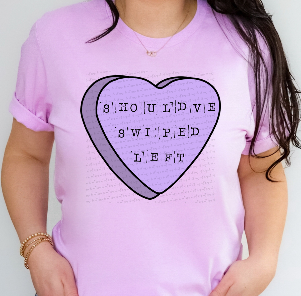 Should’ve swiped left purple heart 115229 DTF Transfer
