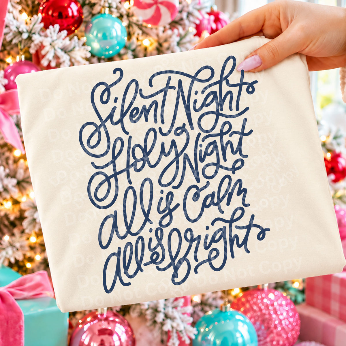 Silent night holy night NAVY (Irene) DTF