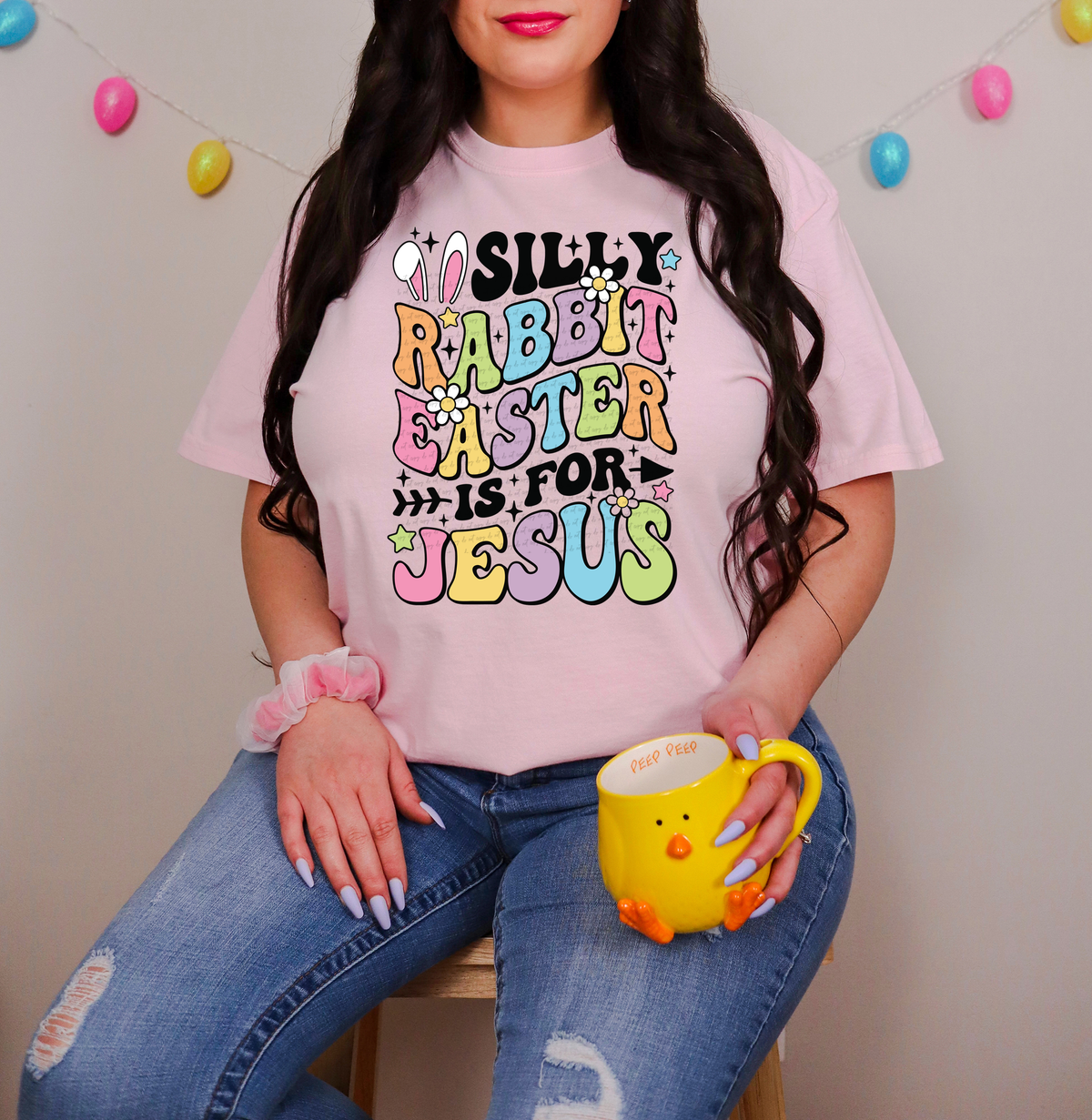 Silly Rabbit Easter is for Jesus 81789 DTF Transfer