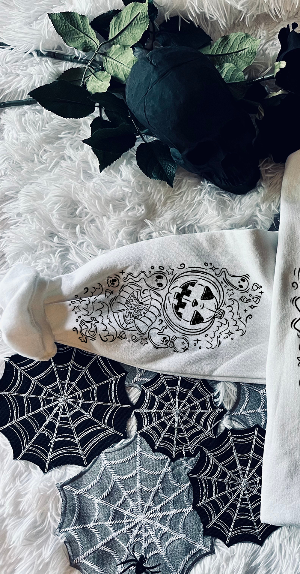 Simply Spooky Black (Sleeve Print) 51493 DTF transfer