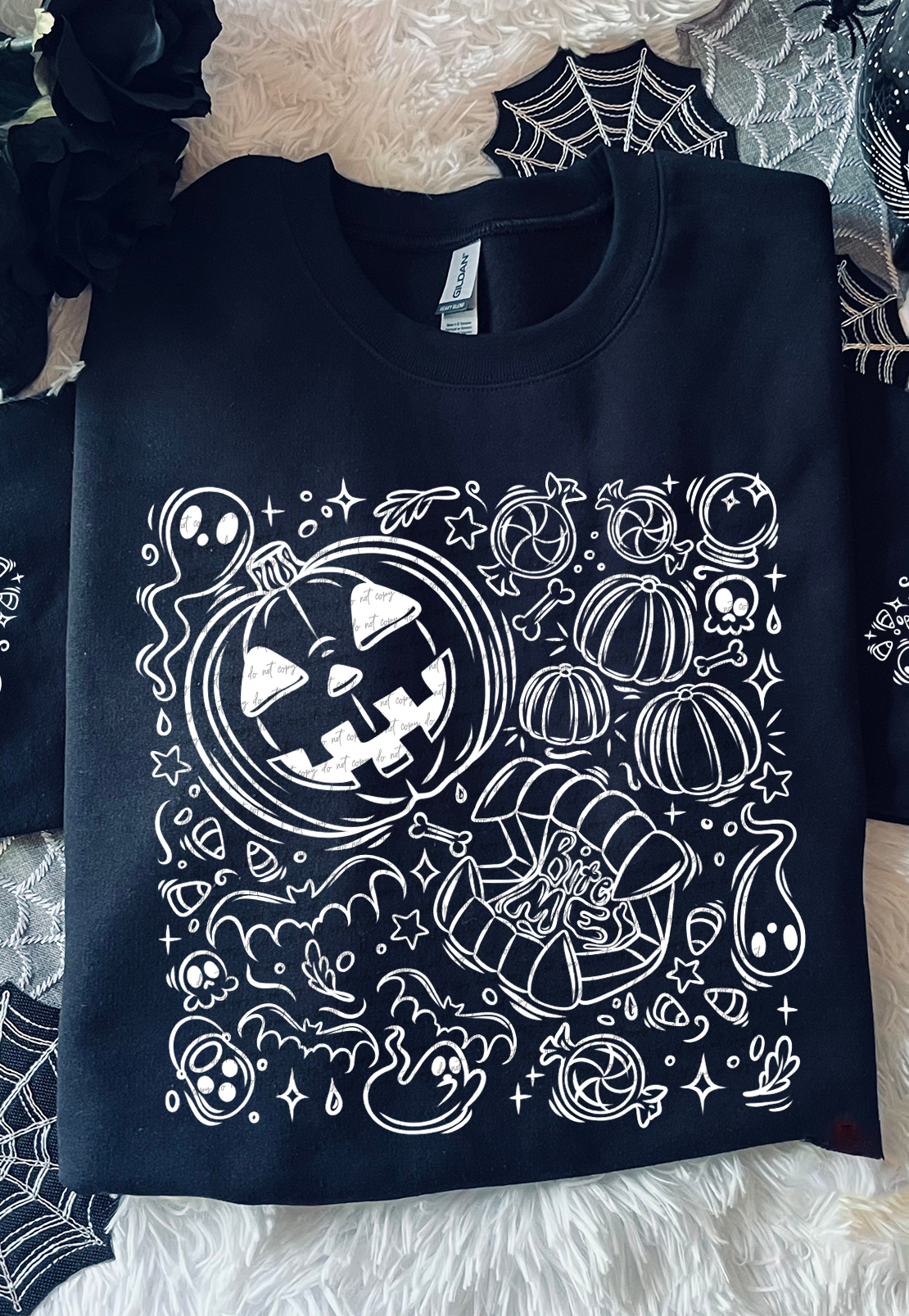 Simply Spooky White (Front Print) 51494 DTF transfer