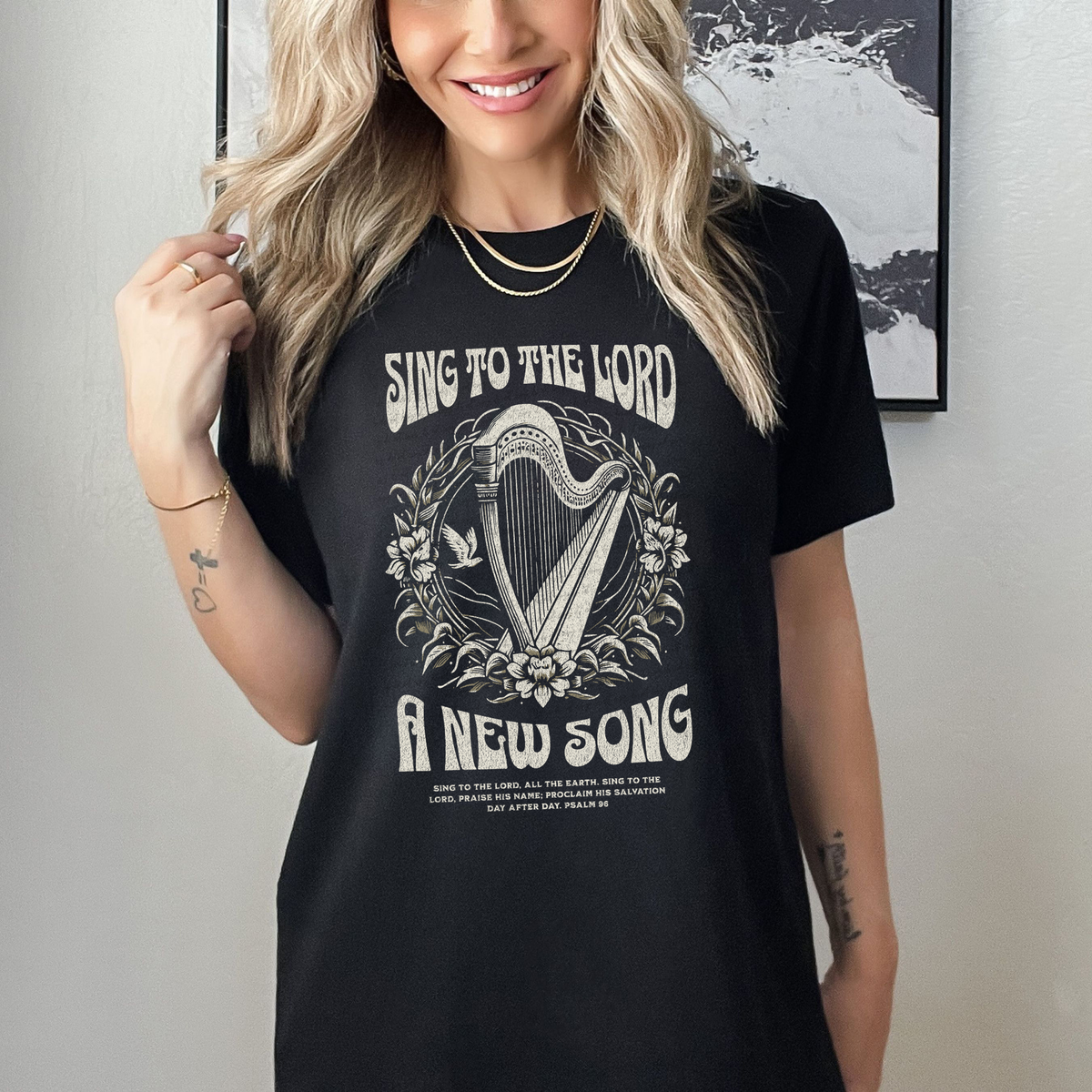 Sing To The Lord A New Song Sing To The Lord All The Earth Sing To The Lord Praise His Name Proclaim His Salvation Day After Day Psalm 96 81023 DTF Transfer