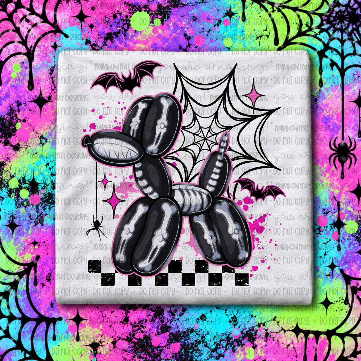 Skelly Balloon Dog (RRD) DTF Transfer