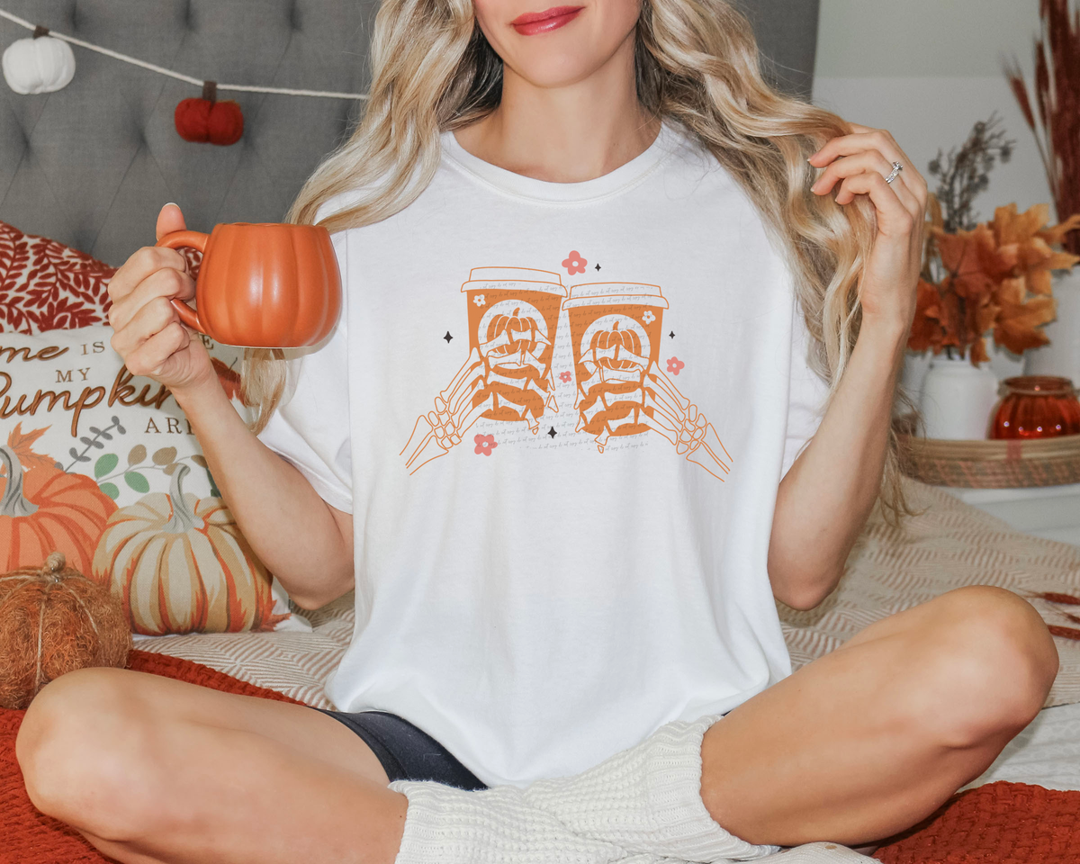 Skellie Hands Pumpkin Cups Orange 46615 DTF transfer