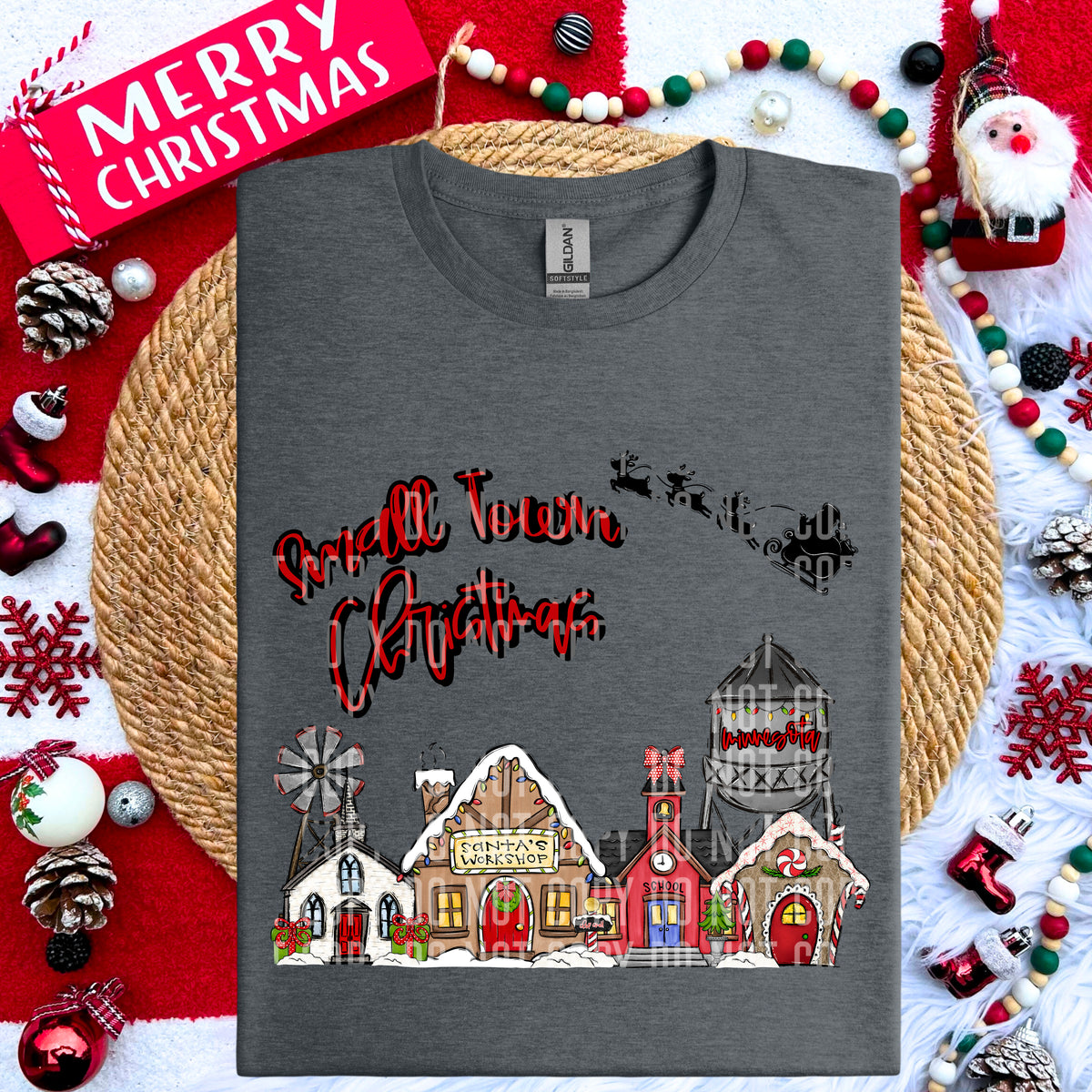 Small Town Christmas - Minnesota 66023  DTF transfer