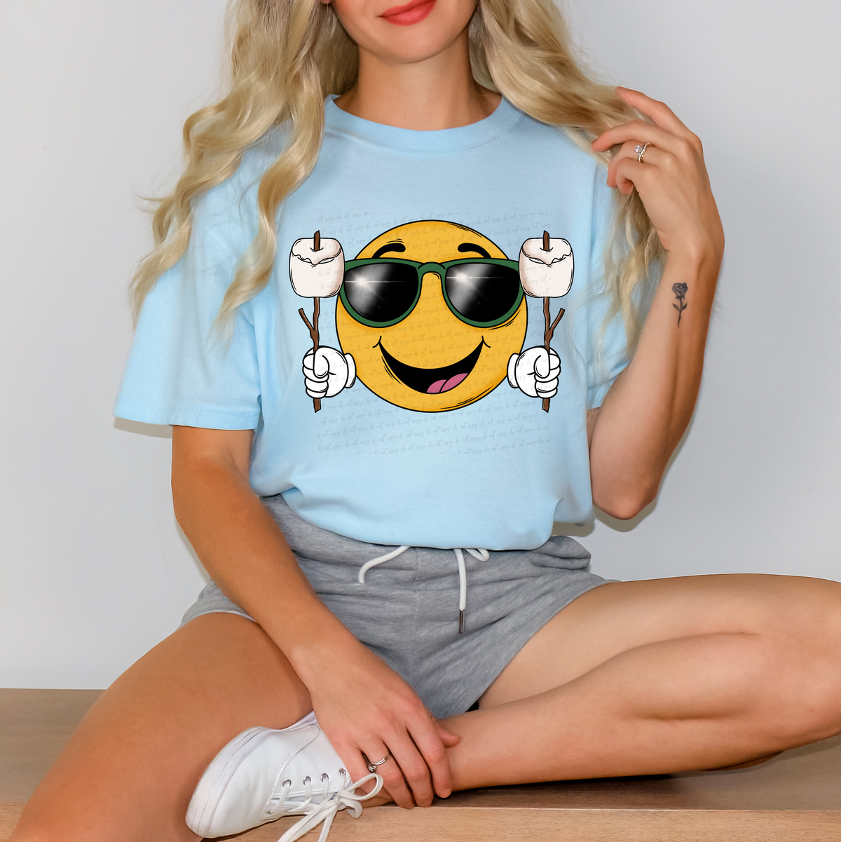 Smiley Marshmallow Stick 111480 DTF transfer