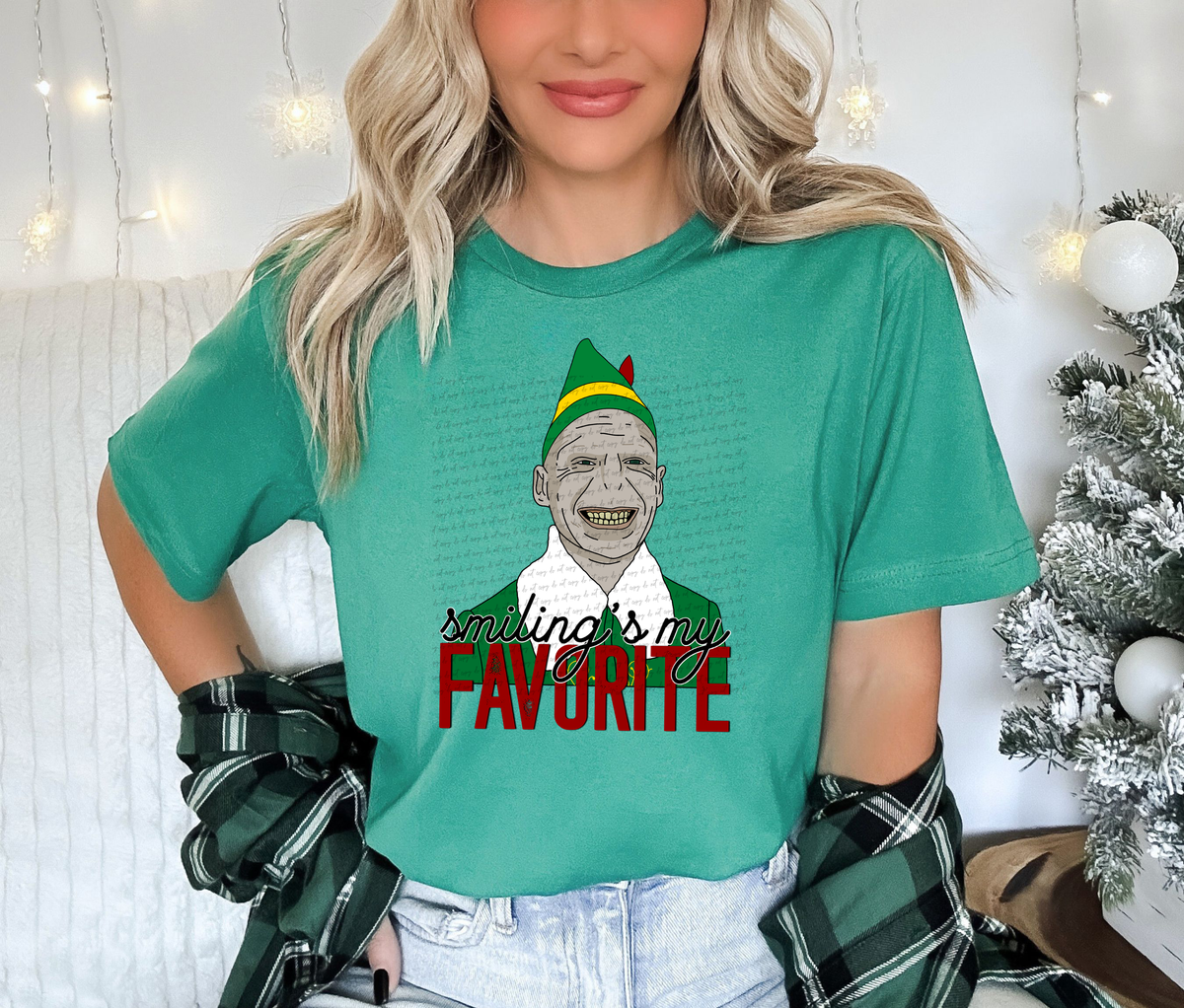 Smiling's My Favorite Elf 115231 DTF transfer