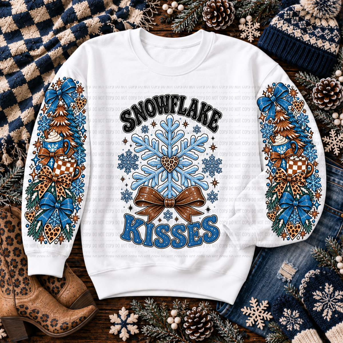 Snowflake kisses (revel) DTF Transfer
