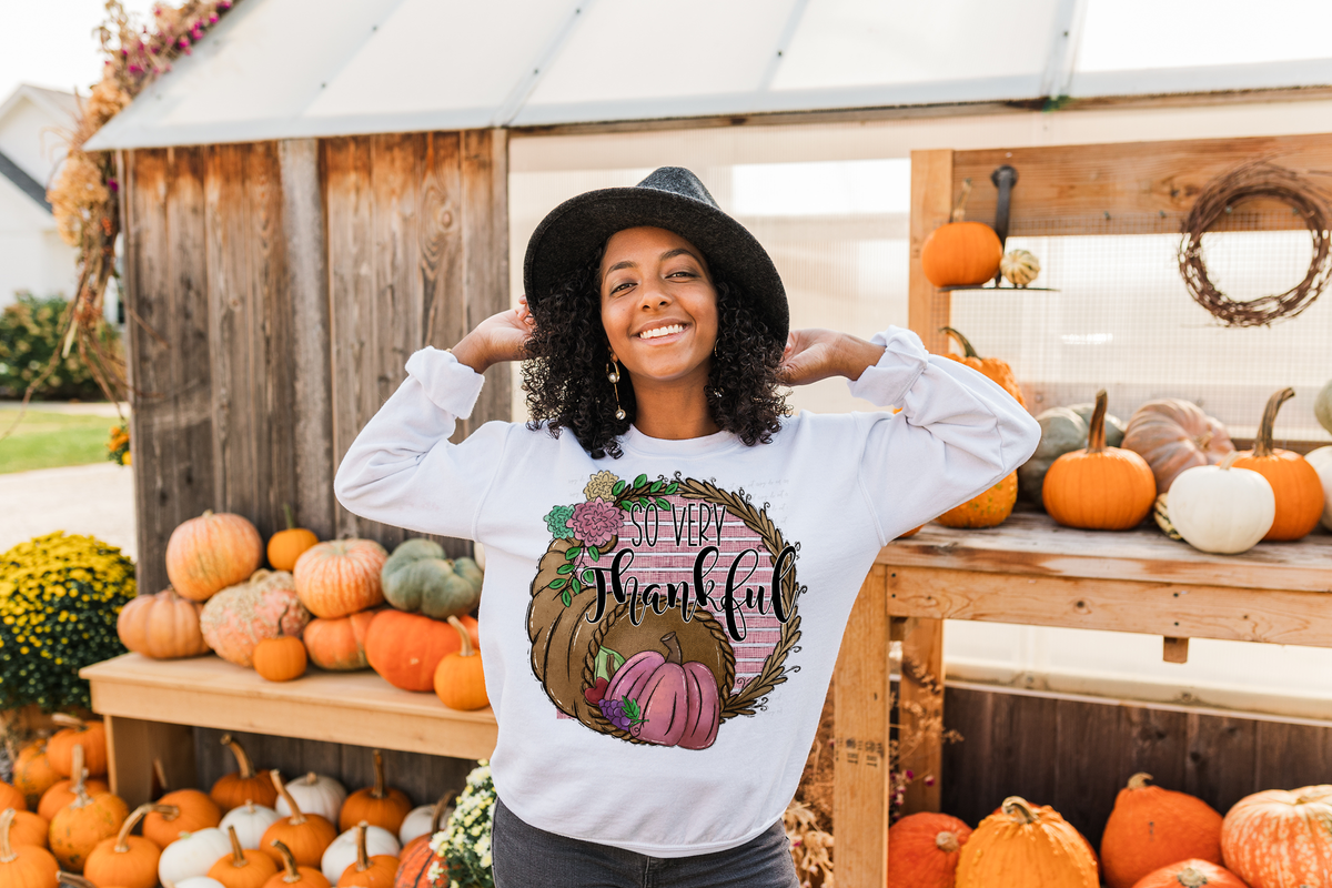 So Very Thankful Circle Pumpkins 114802 DTF transfer