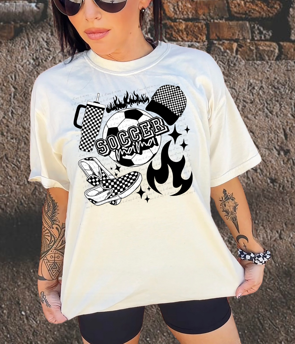 Soccer Mama Tumbler Cap Shoes Checker 81895 DTF Transfer