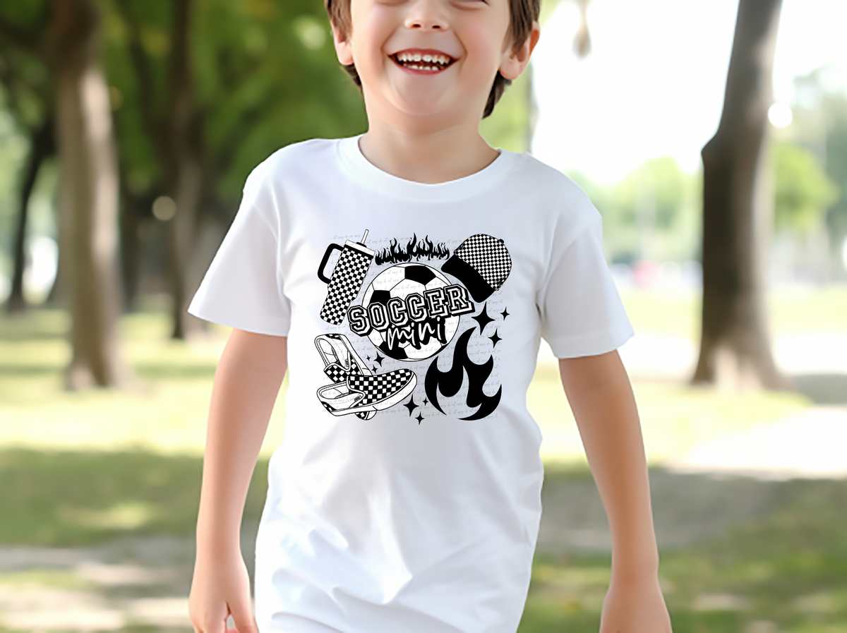 Soccer Mini Tumbler Cap Shoes Checker 81896 DTF Transfer
