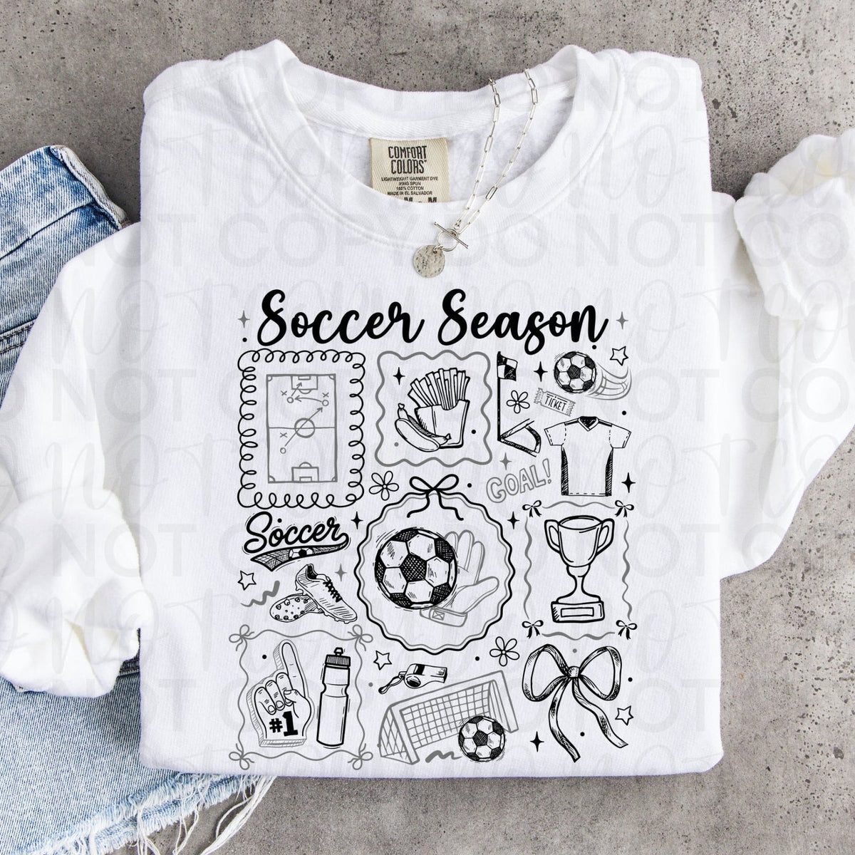 Soccer season collage black (UAC) DTF Transfer