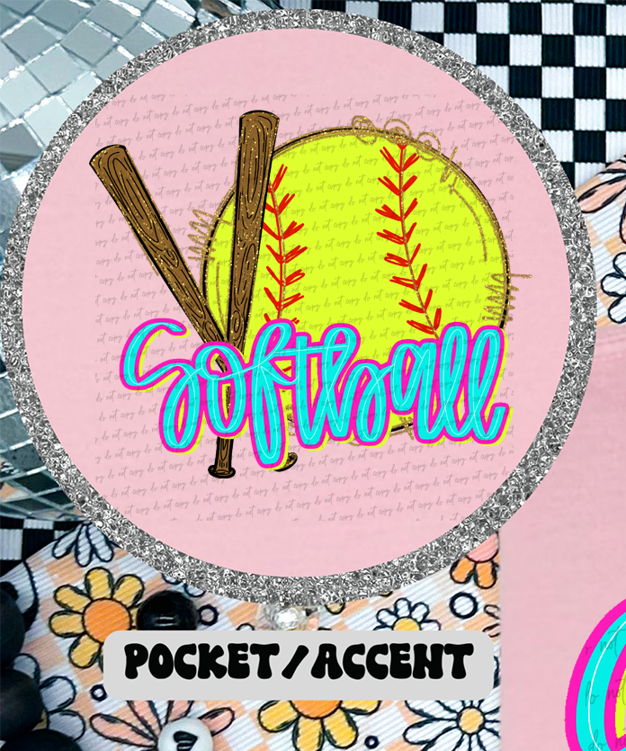 Softball Preppy 3up 3dwon Hey Batter Batter (Pocket Print) 81909 DTF Transfer