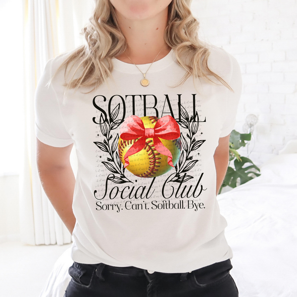 Softball Social Club Sorry Can't Softball Bye 59713 DTF Transfer